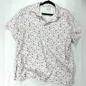 J.CREW MENS FLORAL JERSEY KNIT PERFORMANCE POLO